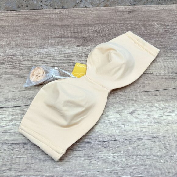 Delmira Strapless Bra Womens Size 36B Beige Unlined Underwire Peach Dew W592S - Picture 2 of 9